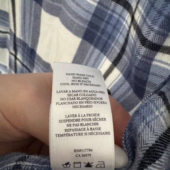 RAILS Hunter Plaid Button-up Shirt In White Robin Navy - Picture 4 of 4